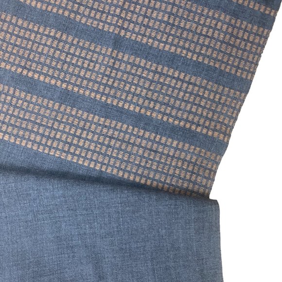 NWT Cecchi e Cecchi 100% Wool Italian Gray & Tan Stripe Fringe Scarf-OS - Picture 6 of 10